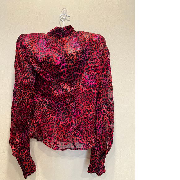 NEW Size XS DUNDAS x REVOLVE Hendrix Top in Two Tone Leopard REVOLVE MSRP $248 - Picture 8 of 9